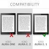 Θήκη για Kobo Aura Edition 1, Οικολογικό δέρμα, Μαύρο, 24410.01