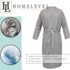 Unisex Waffle Pique Bathrobe Homelevel, XL, Γκρι, Οργανικό βαμβάκι, 54916.22.4