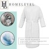 Unisex Waffle Pique Bathrobe Homelevel, L, Λευκό, Οργανικό βαμβάκι, 54916.02.3