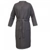 Unisex Waffle Pique Bathrobe Homelevel, 6XL, Γκρι, Οργανικό βαμβάκι, 54916.73.36