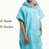 Homelevel Unisex Poncho μπάνιου, Universal, τυρκουάζ, βαμβάκι / πολυεστέρας, 54900.71