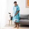 Homelevel Unisex Poncho μπάνιου, Universal, τυρκουάζ, βαμβάκι / πολυεστέρας, 54900.71