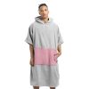 Unisex Homelevel Poncho, L-XL, Γκρι / Ροζ, Βιολογικό βαμβάκι, 54881.20.20