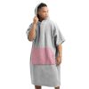 Unisex Homelevel Poncho, L-XL, Γκρι / Ροζ, Βιολογικό βαμβάκι, 54881.20.20