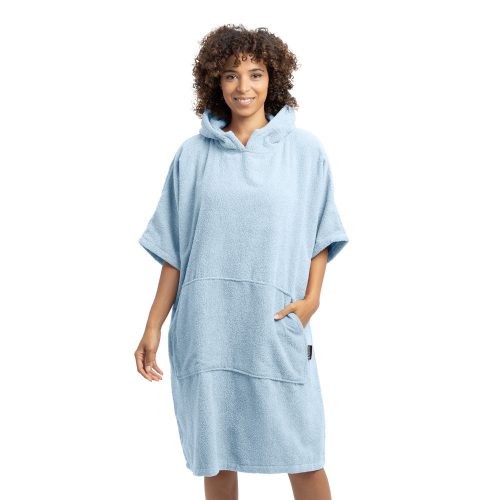 Unisex Homelevel Poncho, S-M, Μπλε, Βιολογικό βαμβάκι, 54881.23.19