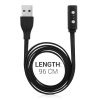 Καλώδιο φόρτισης USB για Pebble 2SE/2+/Time, Kwmobile, Μαύρο, Πλαστικό, 38723.01