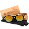 Navaris unisex γυαλιά ηλίου, UV400, Bamboo, Yellow, 40731.01.06