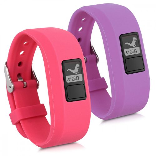 Σετ 2 ιμάντων για Garmin Vivofit jr. 2 / Vivofit jr., kwmobile, Silicon, Pink / Purple, 41919.08