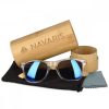 Unisex γυαλιά ηλίου Navaris, UV400, Bamboo, Blue, 40731.03.04