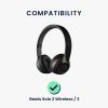 Σετ 2 μαξιλαριών αυτιών για ακουστικά Bose Solo 2 Wireless/Solo 3, Kwmobile, Μαύρο, Οικολογικό δέρμα, 44516.01