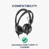 Σετ 2 μαξιλαριών αυτιών για ακουστικά Sennheiser HD25/HD25-1 II/HD250BT, Kwmobile, Μαύρο, Οικολογικό δέρμα, 44521.01