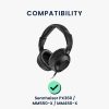 Σετ 2 μαξιλαριών αυτιών για ακουστικά Sennheiser PX360/MM550-X/MM450-X, Kwmobile, Μαύρο, Οικολογικό δέρμα, 45048.01