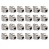 Σετ 24 βυσμάτων 10 Gbit CAT6A για καλώδια Ethernet RJ45, Kwmobile, Silver, Metal, 45358.24