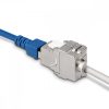 Σετ 24 βυσμάτων 10 Gbit CAT6A για καλώδια Ethernet RJ45, Kwmobile, Silver, Metal, 45358.24