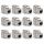 Σετ 12 βυσμάτων 10 Gbit CAT6A για καλώδια Ethernet RJ45, Kwmobile, Silver, Metal, 45358.12