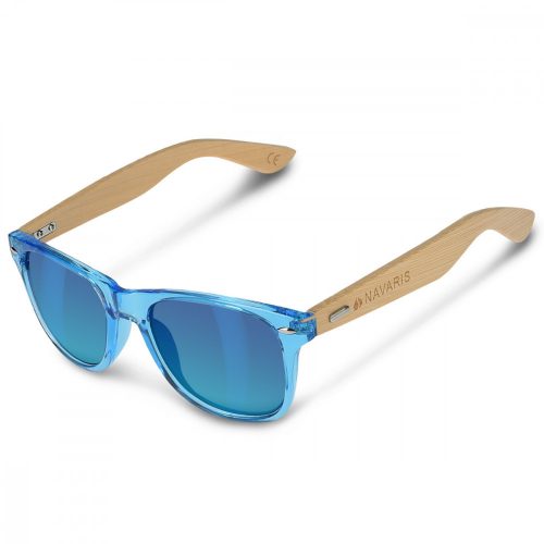 Unisex γυαλιά ηλίου Navaris, UV400, Bamboo, Blue, 40731.04.04