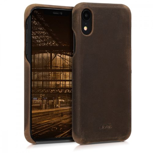 Θήκη για Apple iPhone XR, φυσικό δέρμα, καφέ, 45955.05