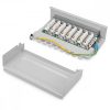 Patch Panel Cat6 με 12 θύρες RJ45 και επιτοίχια τοποθέτηση, Kwmobile, Grey, Metal, 47695.03