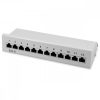 Patch Panel Cat6 με 12 θύρες RJ45 και επιτοίχια τοποθέτηση, Kwmobile, Grey, Metal, 47695.02