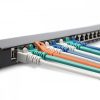 Patch Panel Cat6 με 24 θύρες RJ45 και βάση στήριξης, Kwmobile, Black, Metal, 48307.01.01