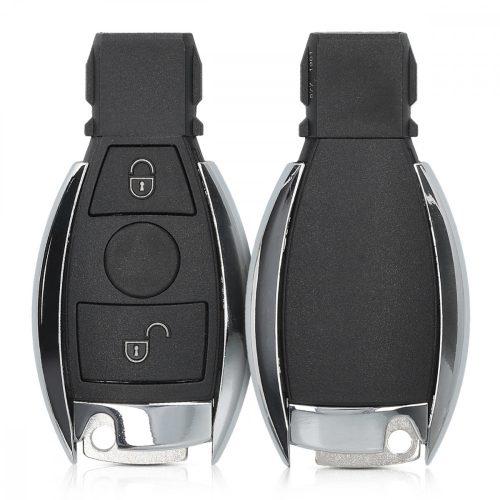 Μπρελόκ για Mercedes Benz - 2 Κουμπιά - Keyless Go, Πλαστικό, Ασημί, 49605.01