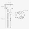 Σετ 11 Υποδοχές για MR16 - πρίζα 12V, Kwmobile, Λευκό, Κεραμικό, 49970.11