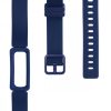 Σετ 2 ιμάντες για Fitbit Ace 2, Kwmobile, Μαύρο/Μπλε, Σιλικόνη, 50102.01