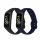 Σετ 2 λουριών για Samsung Galaxy Fit (SM-R370), kwmobile, σιλικόνη, μπλε / μαύρο, 50233.01