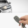 Θήκη κλειδιού αυτοκινήτου για Ford - 3 κουμπιά - Keyless Go, kwmobile, Nubuck Leather, Grey, 49597.03