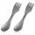 2 x Navaris 3-in-1 Titanium Camping Spork Set, Fork, Spoon, Knife, 51390.02