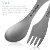 2 x Navaris 3-in-1 Titanium Camping Spork Set, Fork, Spoon, Knife, 51390.02