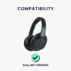 Σετ 2 μαξιλαριών αυτιών για ακουστικά Sony WH-1000XM3, Kwmobile, Μαύρο, Οικολογικό δέρμα, 51584.01