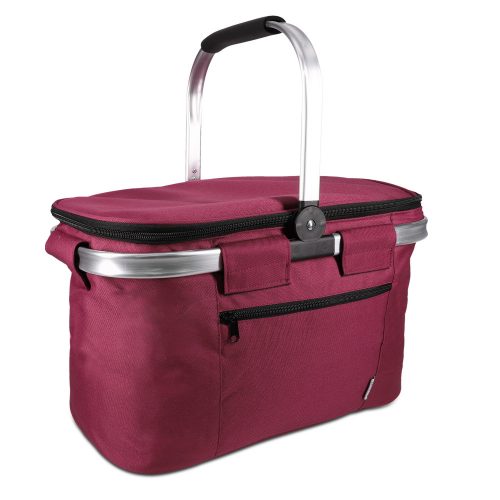 Πτυσσόμενη τσάντα πικνίκ με λαβή Navaris, 27 L, Insulated, Bordeaux, 45859.13