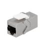 Σετ 12 υποδοχών για καλώδια Ethernet RJ45 και Cat 6A, Kwmobile, Silver, Metal, 52348.01.12