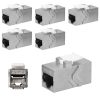 Σετ 12 υποδοχών για καλώδια Ethernet RJ45 και Cat 6A, Kwmobile, Silver, Metal, 52348.01.06