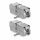 Σετ 2 βυσμάτων για καλώδιο RJ45 Cat-6A, 10 Gbit, Kwmobile, Silver, Metal, 52516.02