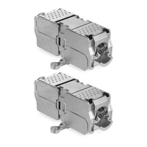 Σετ 2 βυσμάτων για καλώδιο RJ45 Cat-6A, 10 Gbit, Kwmobile, Silver, Metal, 52516.02