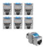 Σετ 6 βυσμάτων 40 Gbit CAT8 για καλώδια Ethernet RJ45, Kwmobile, Silver, Metal, 52517.06