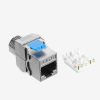 Σετ 6 βυσμάτων 40 Gbit CAT8 για καλώδια Ethernet RJ45, Kwmobile, Silver, Metal, 52517.06