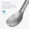 Titanium spork με μακριά λαβή για κάμπινγκ Navaris, 21,5 cm, 52986,01