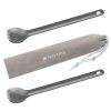 Σετ 2 x Titanium Spork με μακριά λαβή για κάμπινγκ Navaris, 21,5 cm, 52986,02