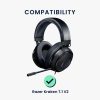 Σετ 2 μαξιλαριών αυτιών για ακουστικά Razer Kraken 7.1 V2, Kwmobile, Grey, Eco-leather, 52762.22