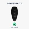 Θήκη για κλειδί αυτοκινήτου Ford - 3 Κουμπιά - Keyless Go, kwmobile, Silicone, Grey, 53133.04