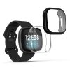 Σετ 2 Καλύμματα για Fitbit Versa 3 / Sense, Silicone, Black, 53390.02