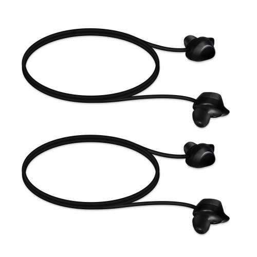 Σετ 2 λουριών για ακουστικά Samsung Galaxy Buds/Galaxy Buds Plus, Kwmobile, Μαύρο, Σιλικόνη, 53474.01