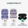 Σετ 2 λουριών για ακουστικά Samsung Galaxy Buds/Galaxy Buds Plus, Kwmobile, Μαύρο, Σιλικόνη, 53474.01