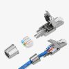 Σετ 10 βυσμάτων CAT6A RJ-45 για θωρακισμένα καλώδια Ethernet CAT6A, Kwmobile, Ασημί, Μέταλλο, 48471.10