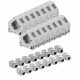 Σετ 16 υποδοχών CAT6A 10 Gbit για καλώδια Ethernet RJ45, Kwmobile, Grey, Metal, 47696.16