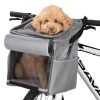 Navaris Pet Carrier Backpack for Bicycle, Polyester, Grey, 54595.22