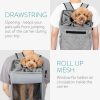 Navaris Pet Carrier Backpack for Bicycle, Polyester, Grey, 54595.22